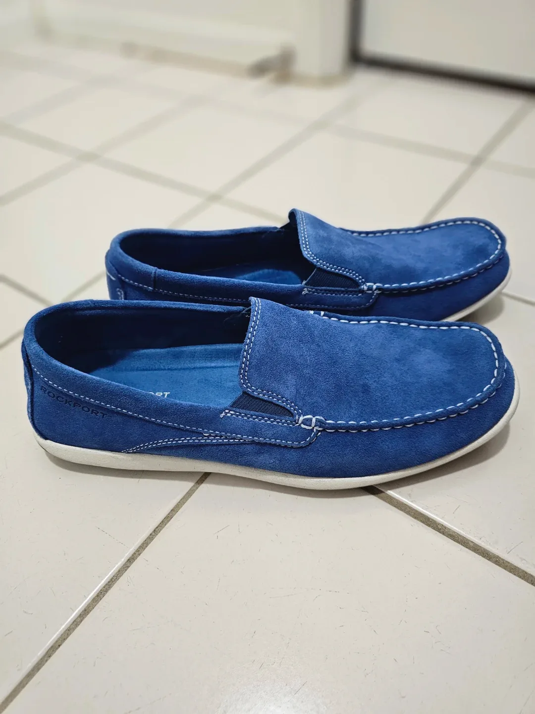 Rockport Blue Suede Loafers - Men's Size 9