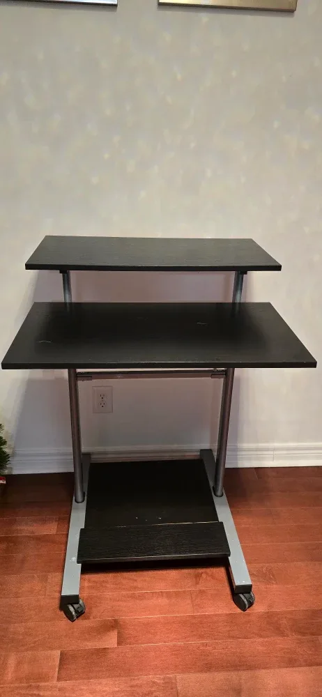 Black Rolling Standing Desk
