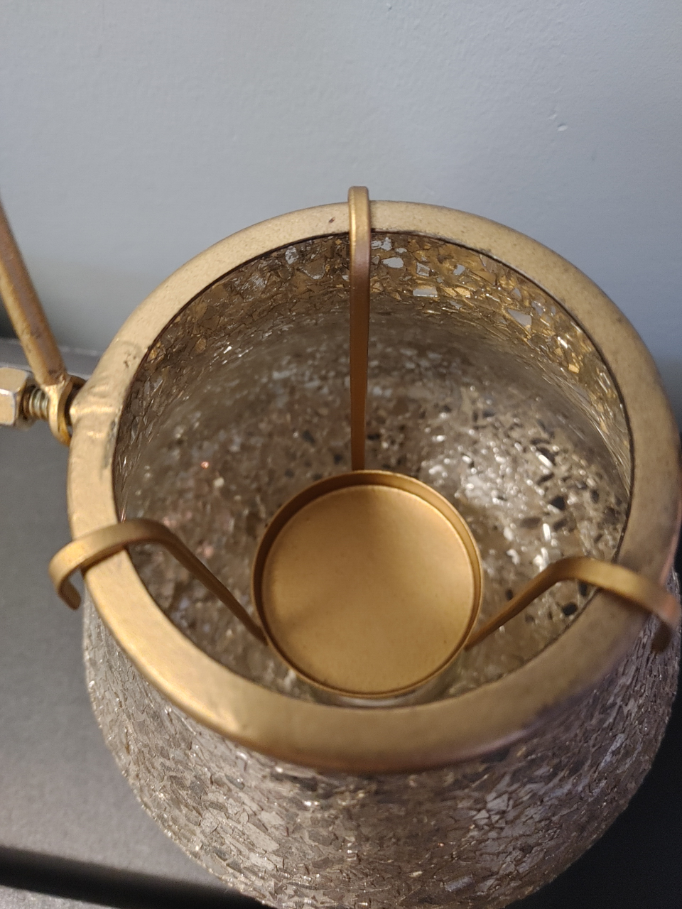Gold Mosaic Glass Candle Holder - photo 3