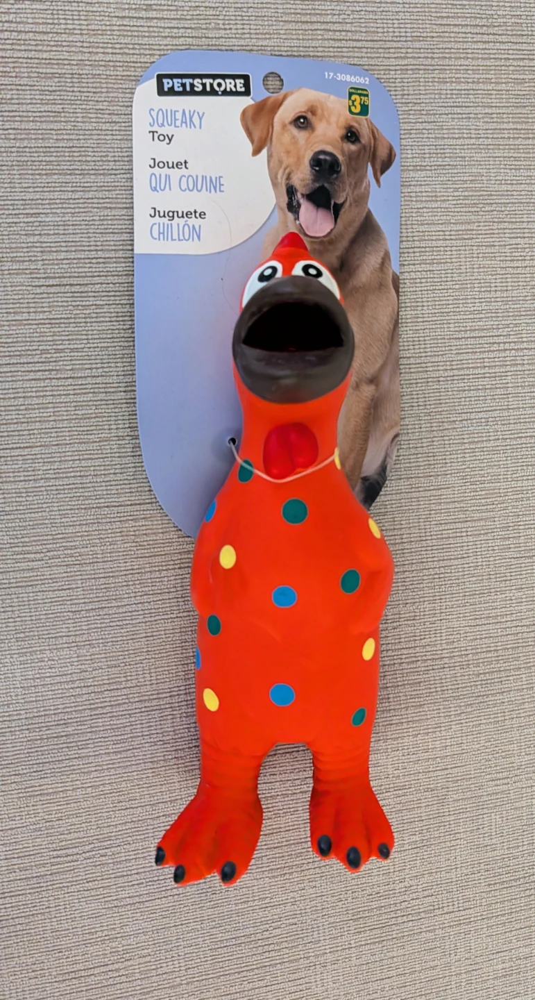 Brand New Petstore Squeaky Chicken Dog Toy