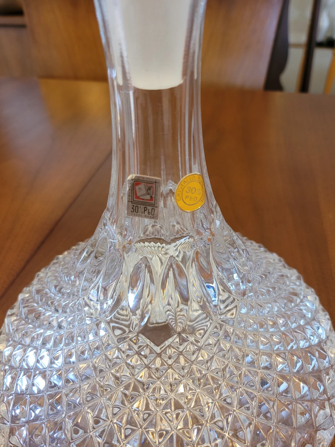 1/2 Off - Vintage Crystal Decanter 30% PbO Glass - photo 2