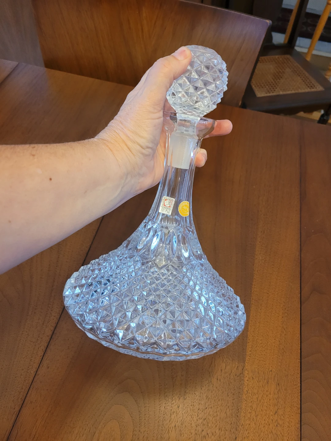 1/2 Off - Vintage Crystal Decanter 30% PbO Glass - photo 4