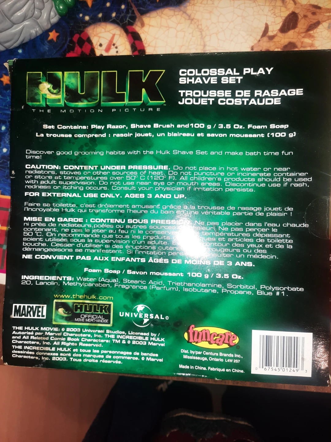 Hulk Colossal Play Shave Set - New in Box! - photo 2