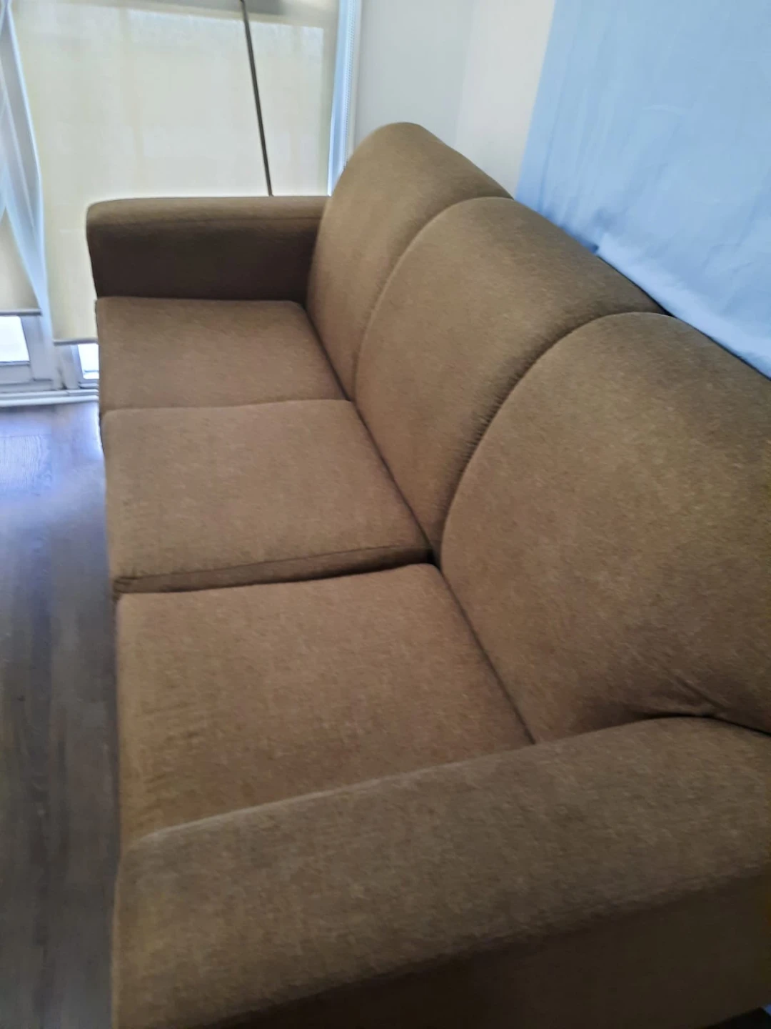 Comfortable 5 seater Brown fabric Sofa - photo 4