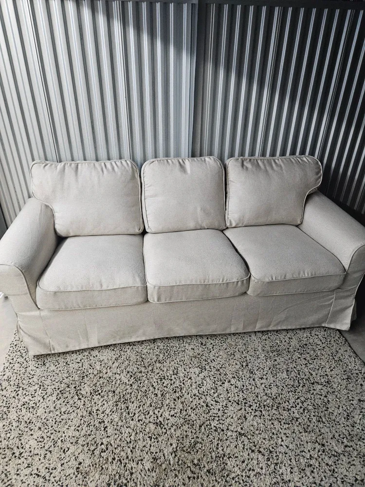 Clean and comfortable 3 seater sofa.