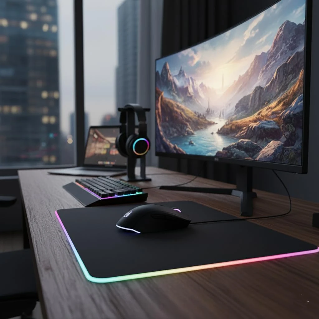 RGB Gaming Mouse Pad, LED Light Up Mousepad - photo 2
