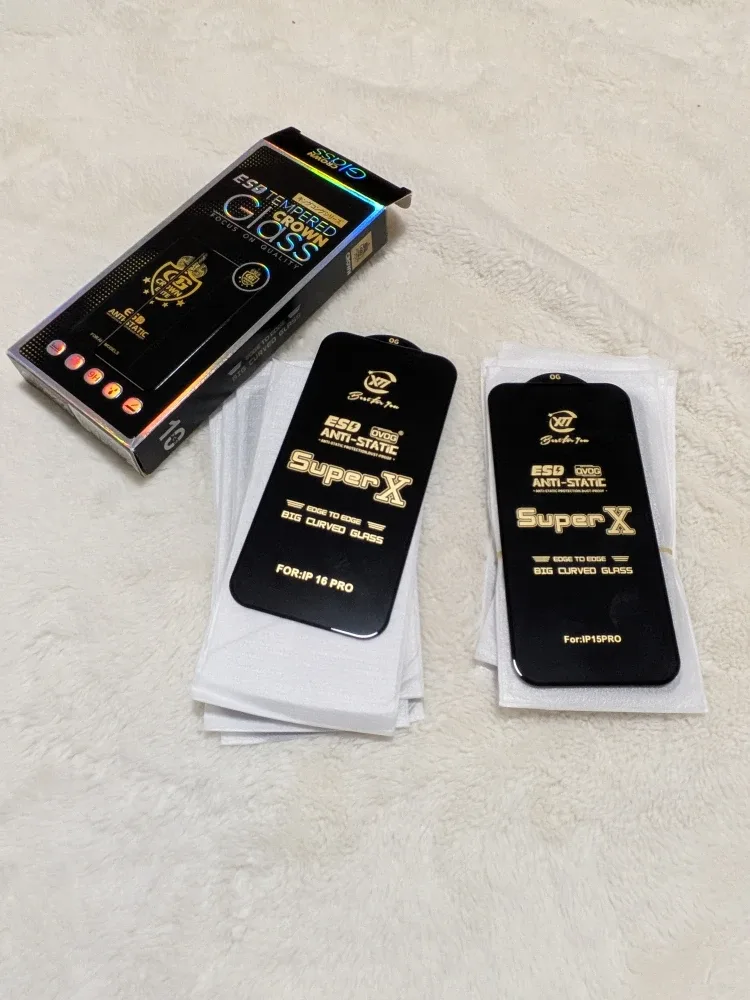 ESD Tempered glass iPhone 15 and 16 pro only