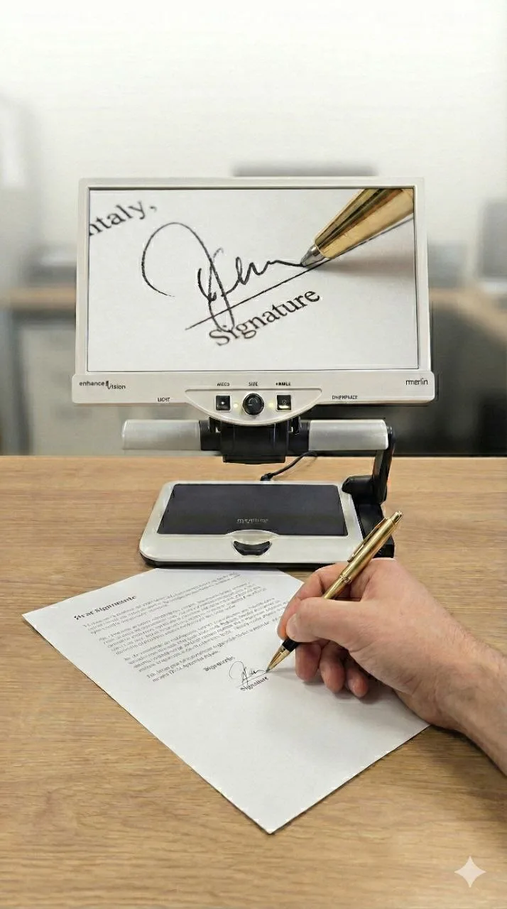 Merlin CCTV Magnifier for Low Vision/Macular Degeneration