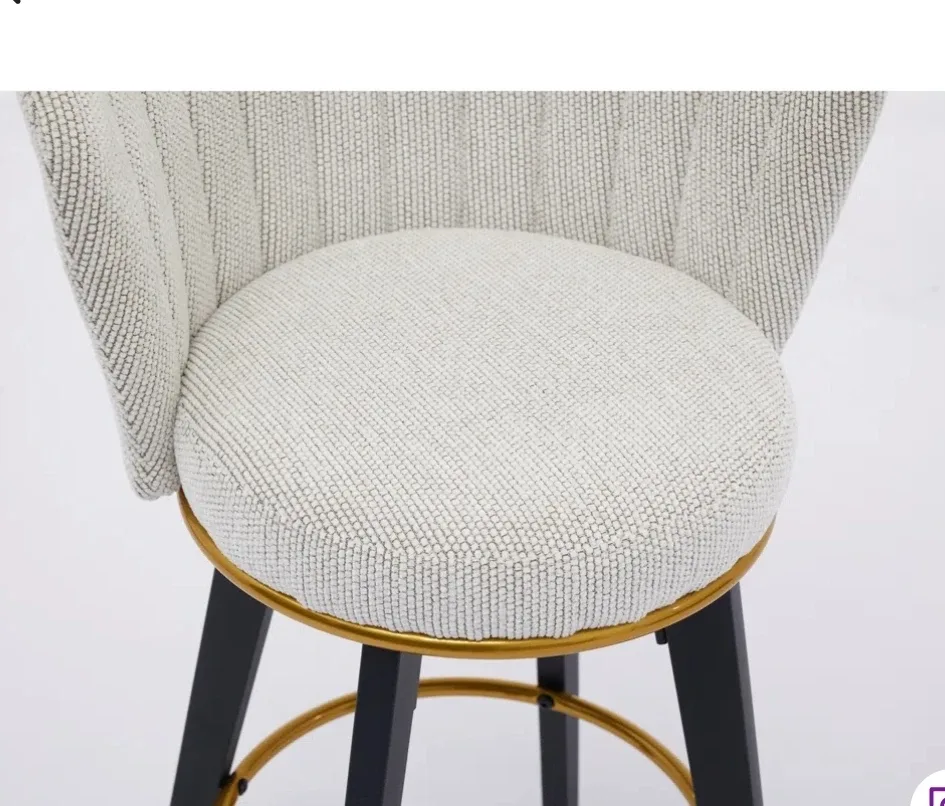 Upholstered Swivel Bar Stool - New in Box! image indicator(4)