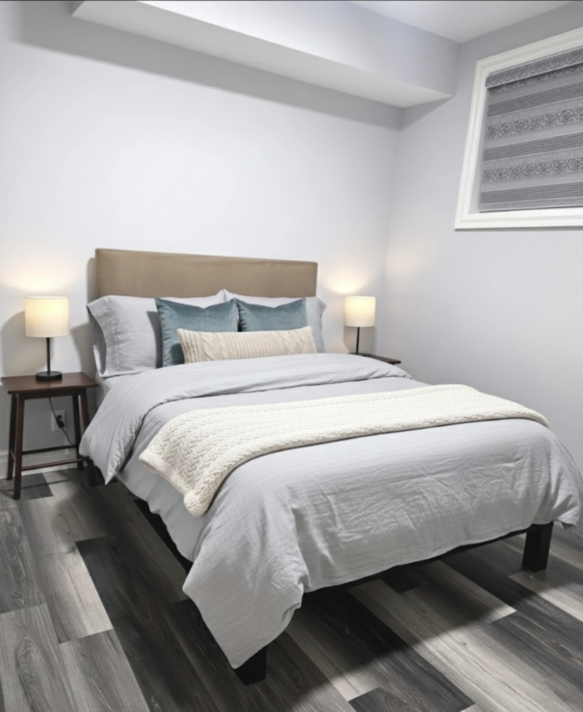 Queen Size Bed Frame with Headboard