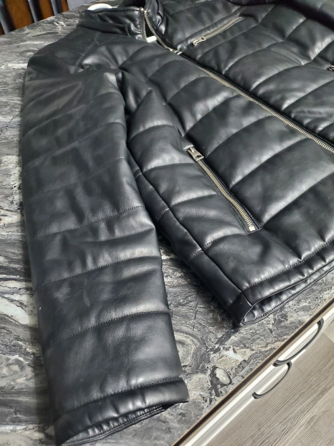 Guess Black Puffer Leather Jacket - photo 2