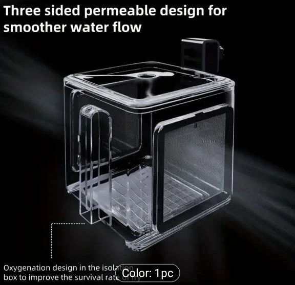 Square Acrylic Aquarium Isolation Box with Oxygen - photo 2