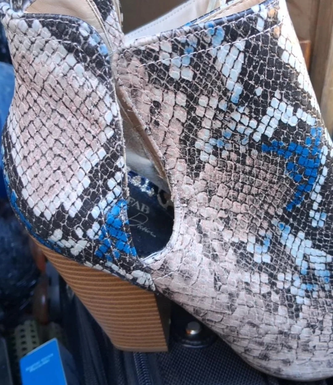 JustFab Janie Jones Python Print Booties - photo 2