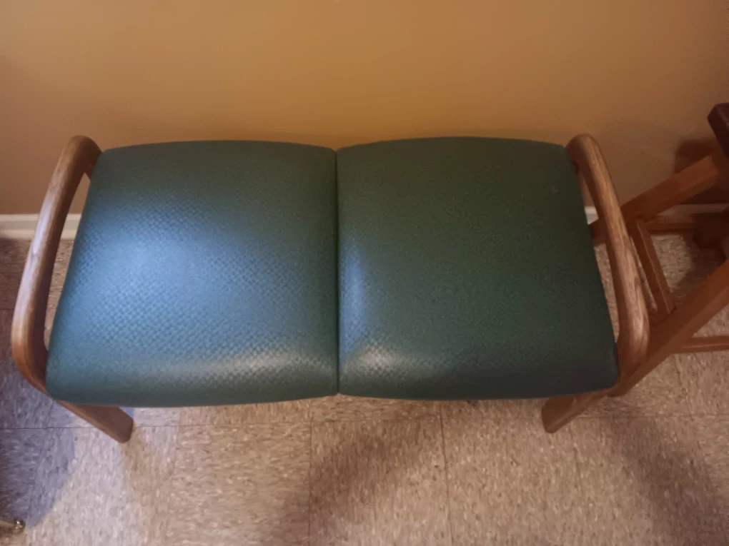 Green Upholstered Bench Seat