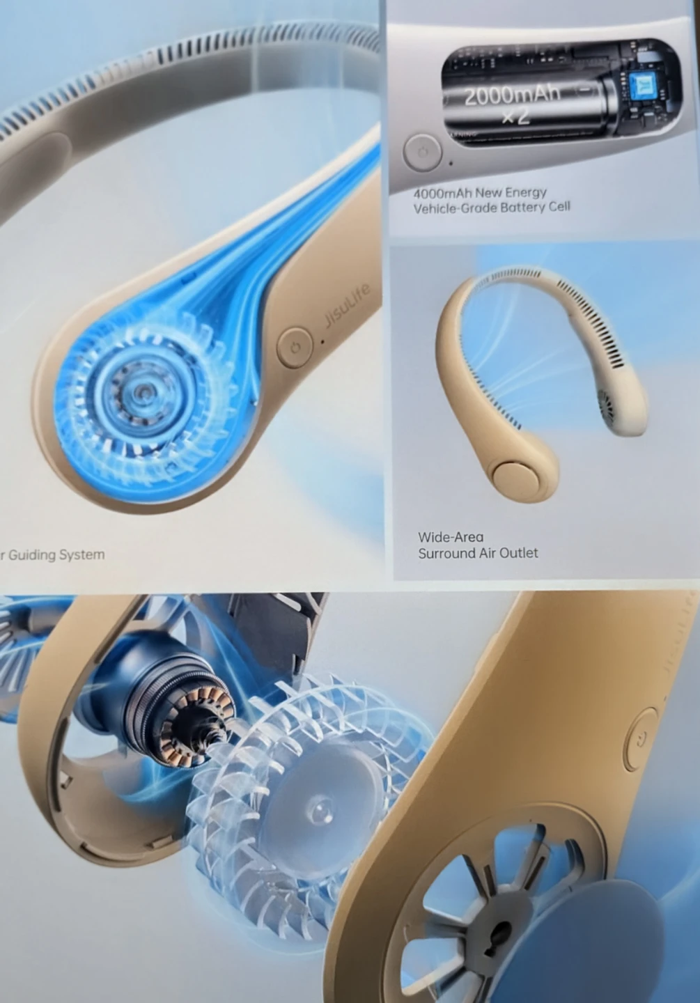 Jisulife Neck Fan 2pk - Portable Fan Brand - photo 2