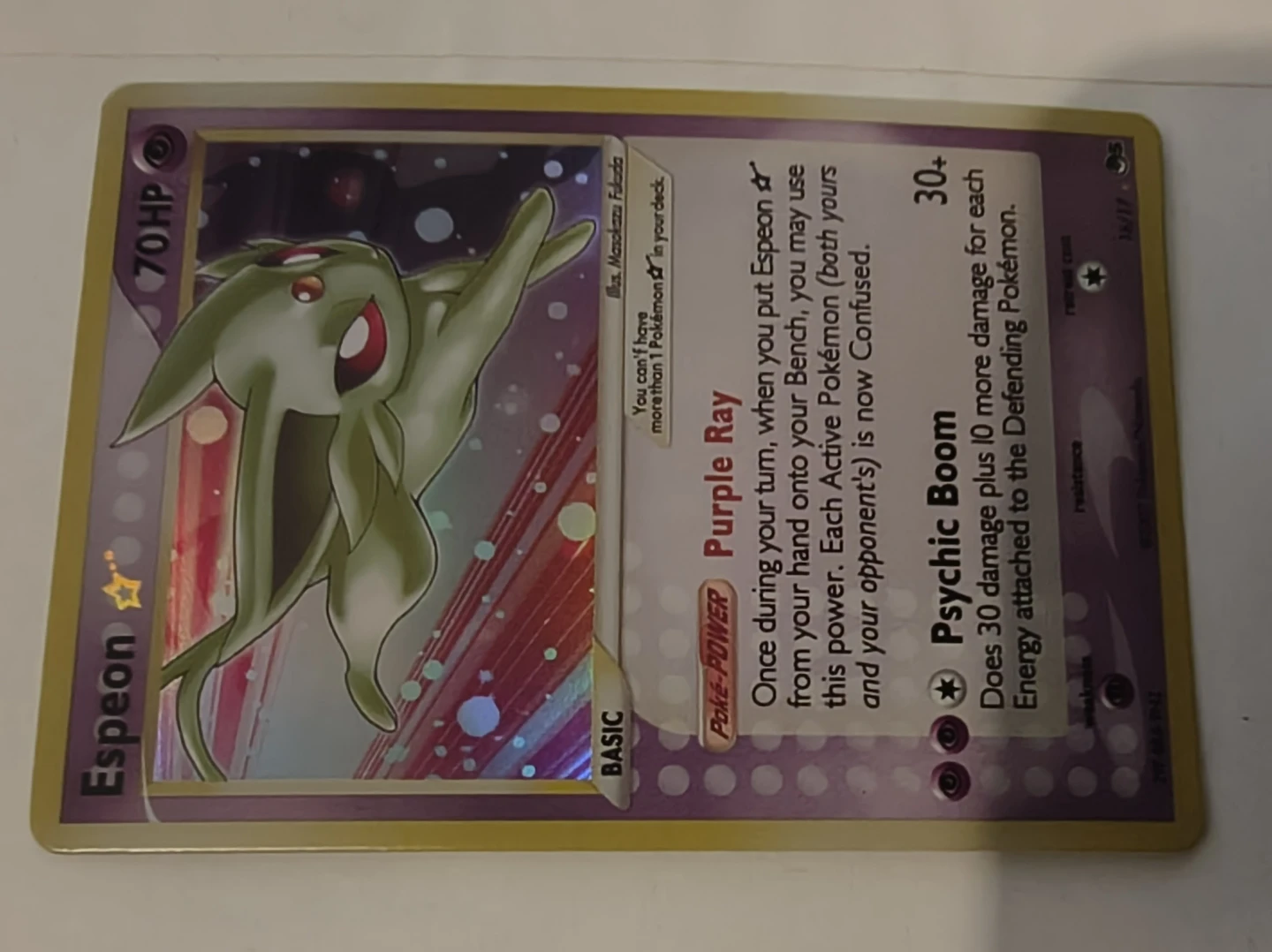 Pokemon Vaporeon & Espeon Cards Gold Star