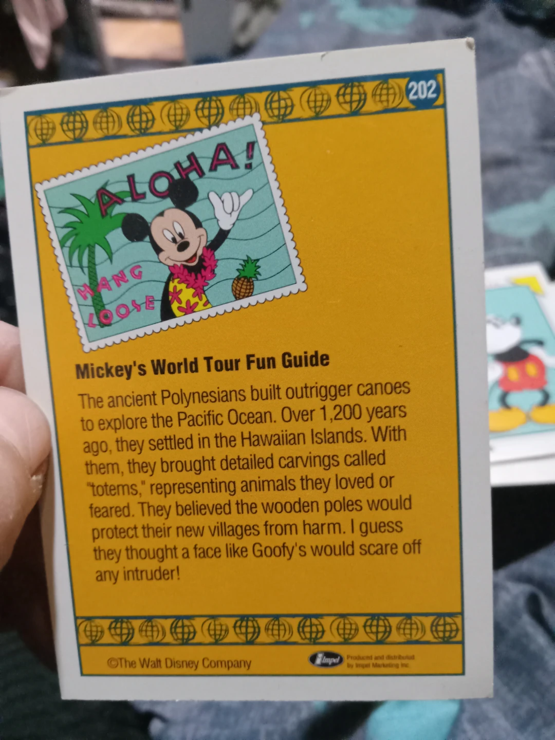 Vintage Disney Mickey's World Tour Fun Guide Card - photo 2