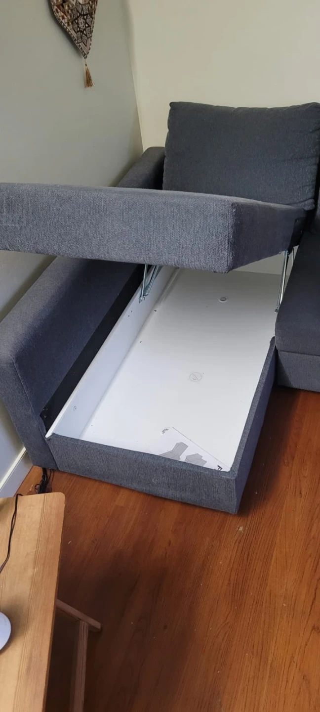 Grey Sectional Sofa with Storage - photo 4