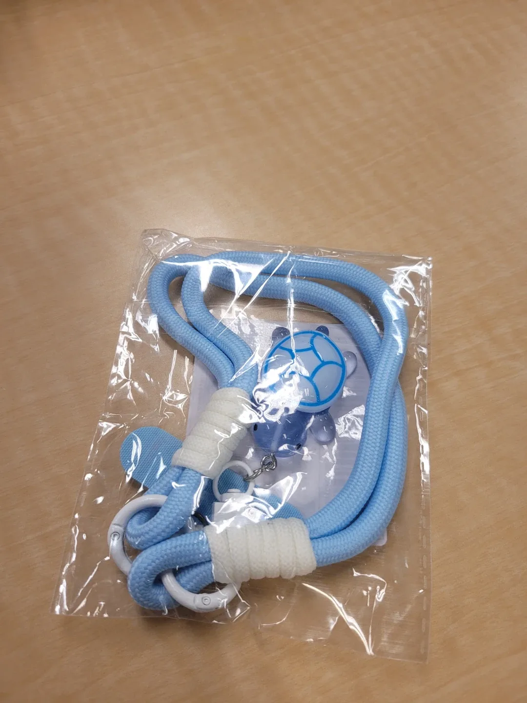 Baby Blue Turtle cellphone wristband New!