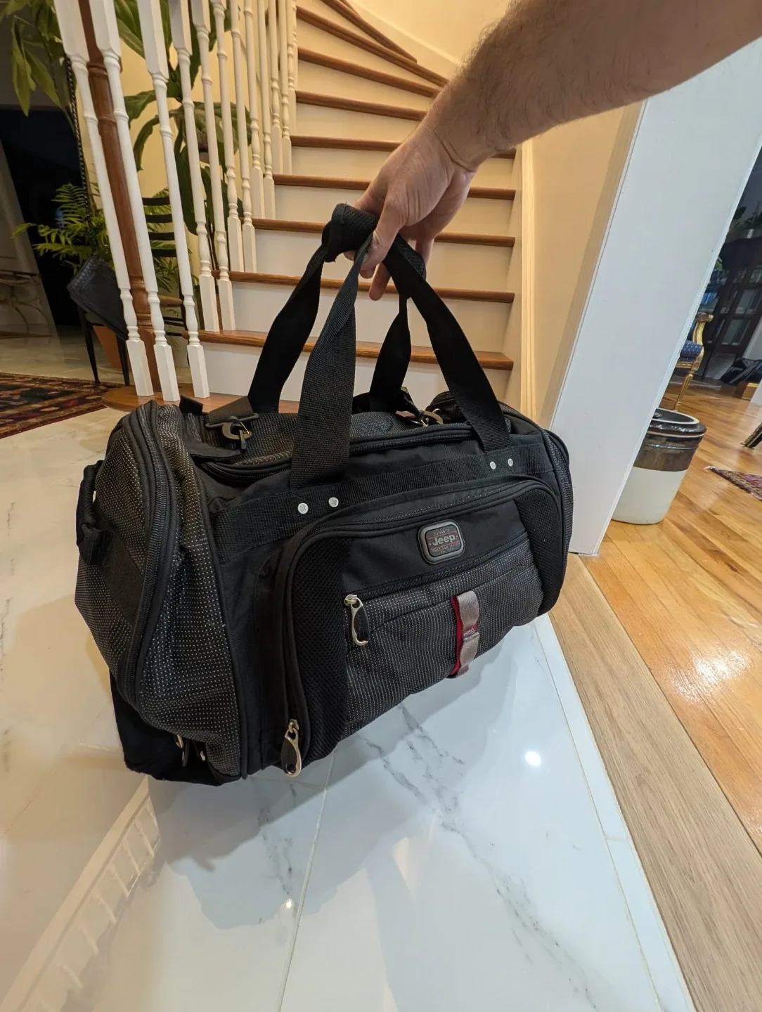 Jeep Black Duffle Bag
