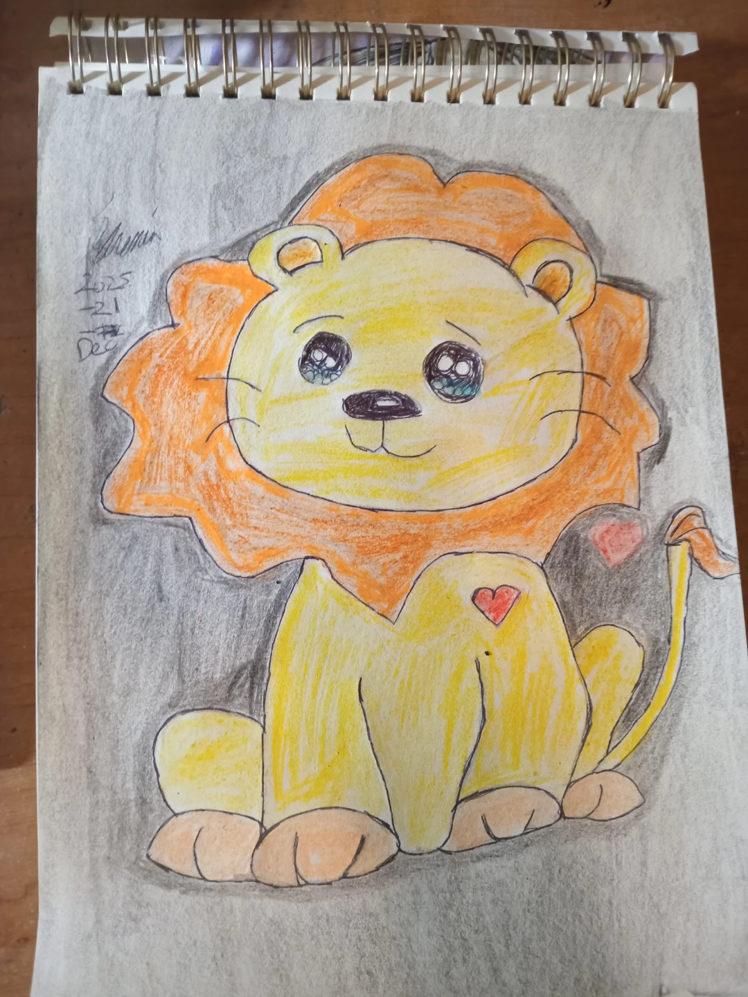 CUTE LION DRAWING ILLUSTRATION BY CUSTOM ARTIST SHERWIN