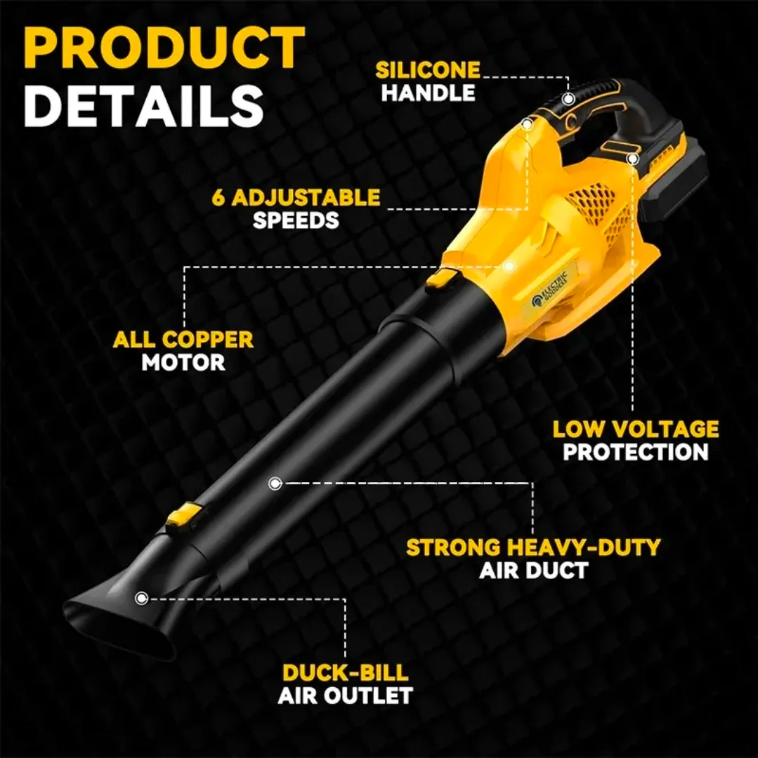 32000 RPM ​Cordless Blower for Dewalt 18V Battery