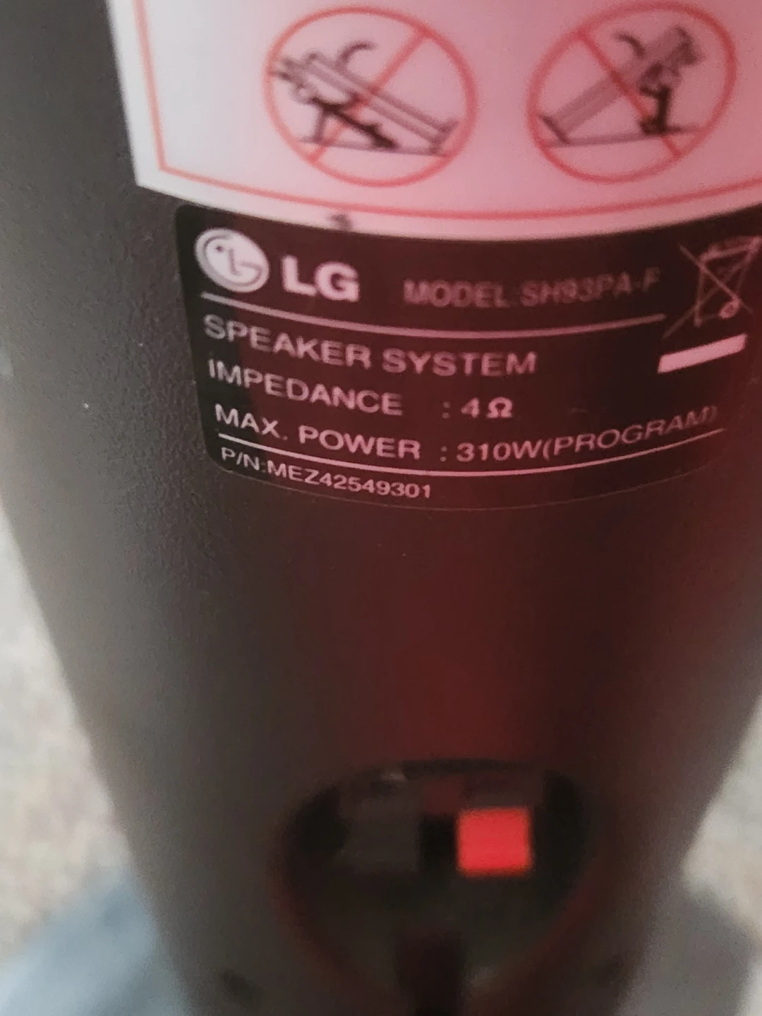 930 WATTS LG SURROUND SOUND SPEAKERS - photo 4