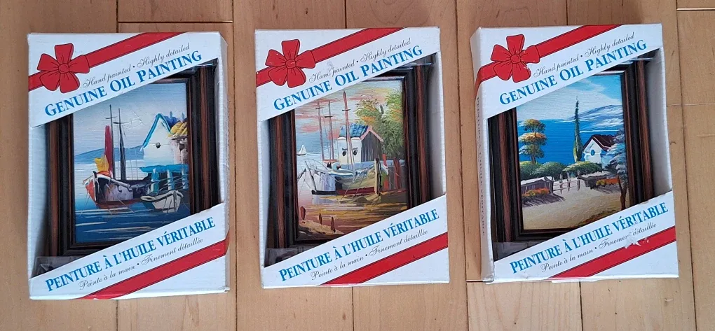 Six Genuine Oil Painting - Hand Painted  In original boxes image indicator(3)