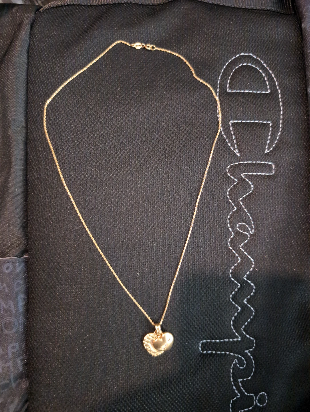 18K Gold Heart Pendant and Necklace -  18inches