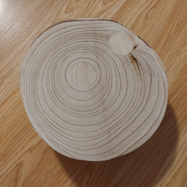 Wooden Slice Plant Stand