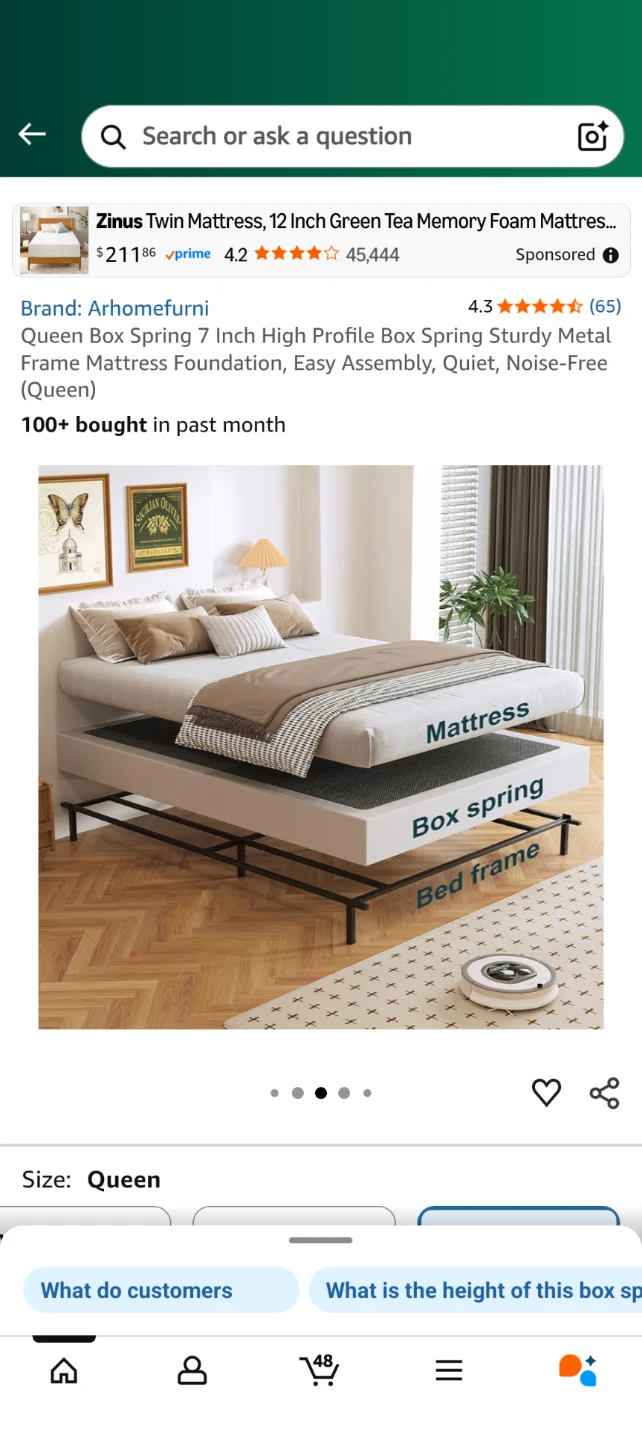 Queen Box Spring 7 inch high - photo 2
