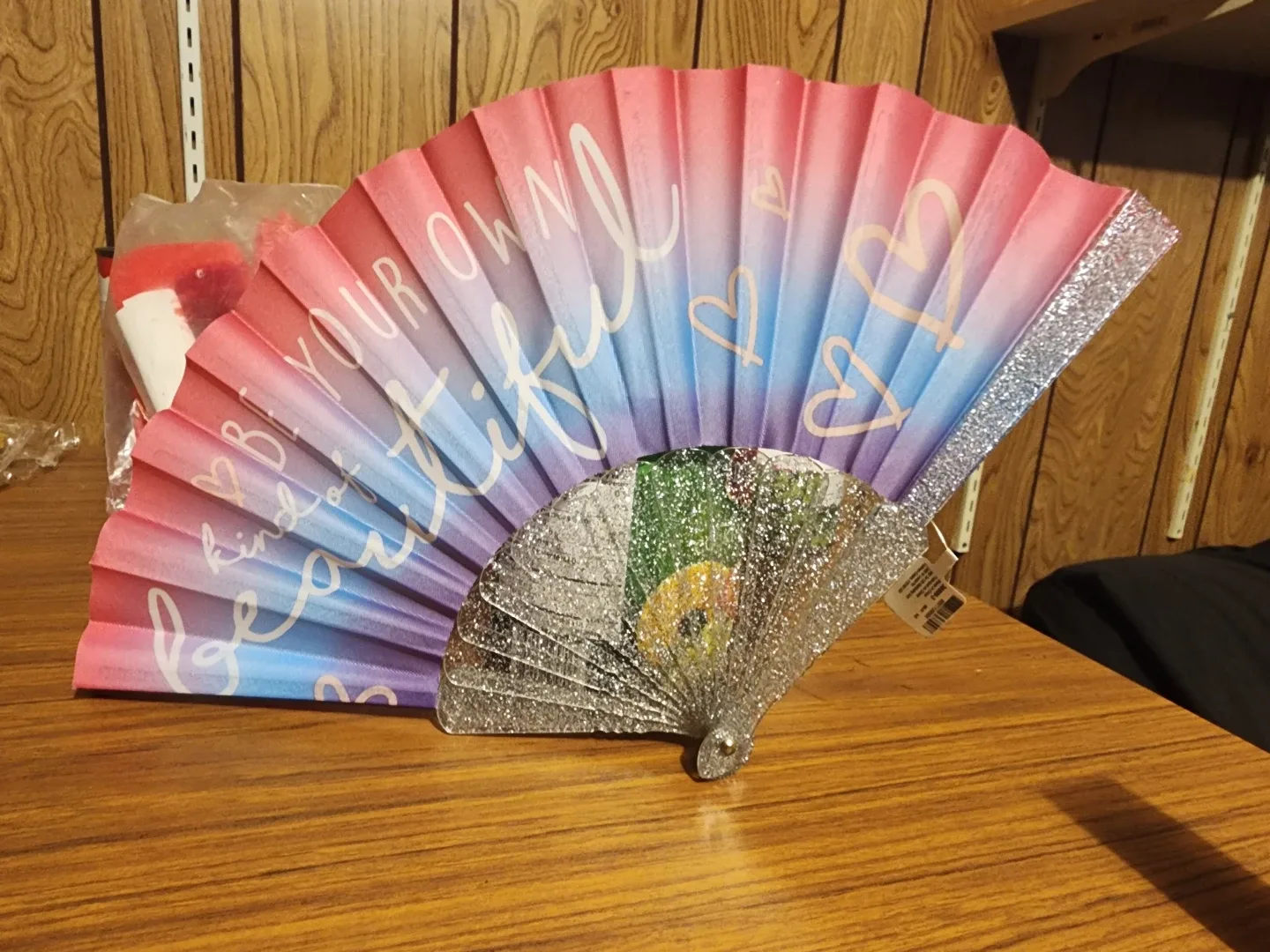 Decorative Hand Fan - "Be Your Own Beautiful"