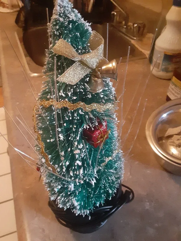 Miniature lighted Usb Christmas Tree Decoration #cleanout image indicator(2)