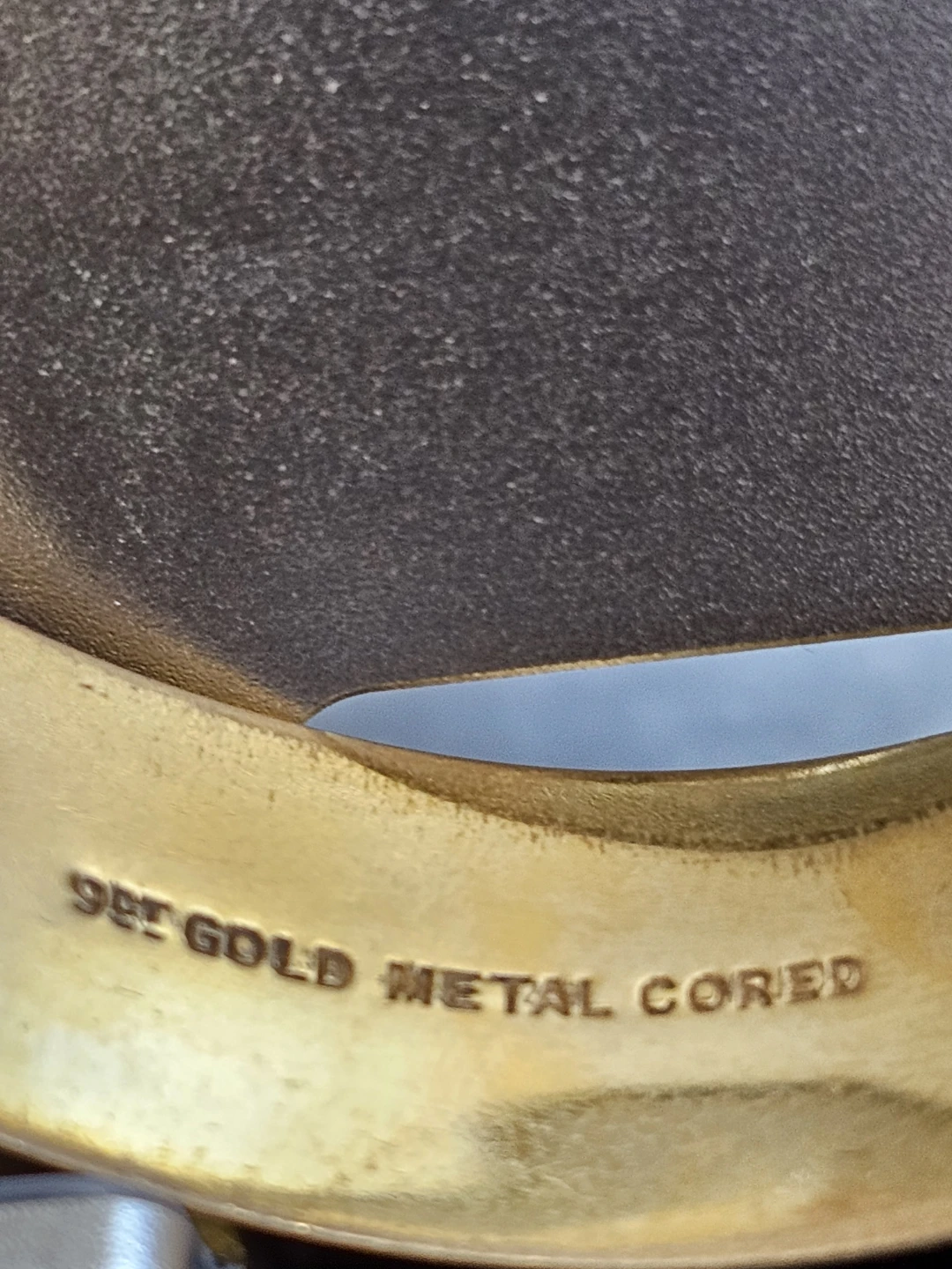 9ct Gold Metal Cored Bangle Bracelet - photo 2