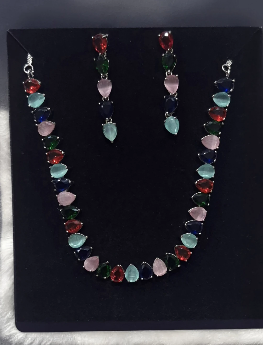 “Rainbow Luxe Pear-Cut Jewelry Set” - photo 3