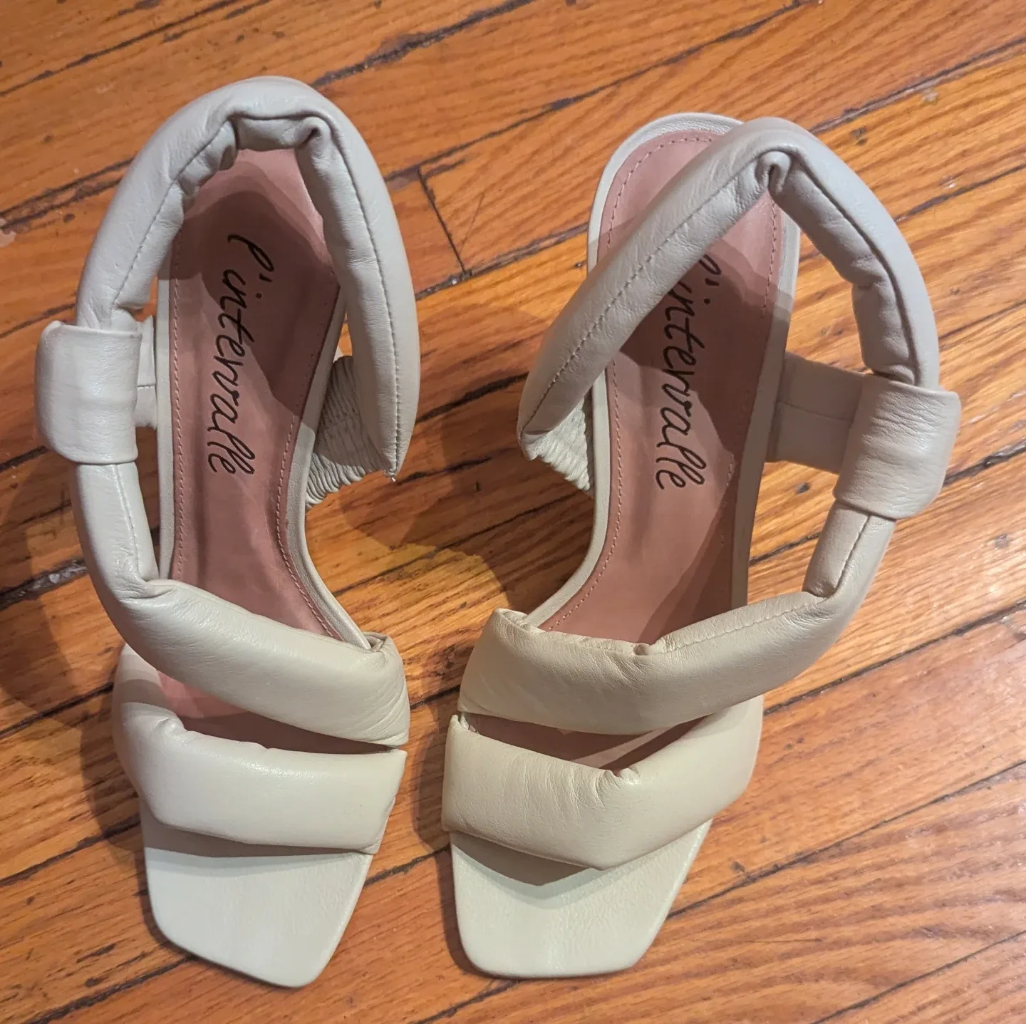 L'Intervalle Cream Leather Heels - Size 39