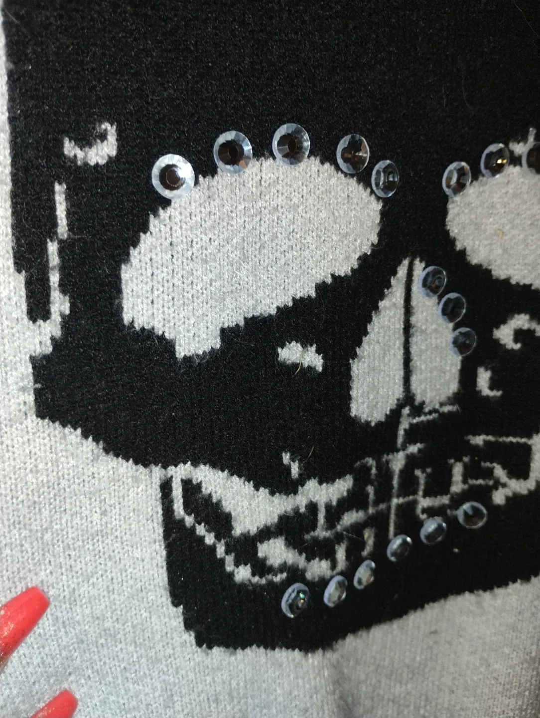 Vigoss Grey Skull Sweater - Size Small image indicator(3)