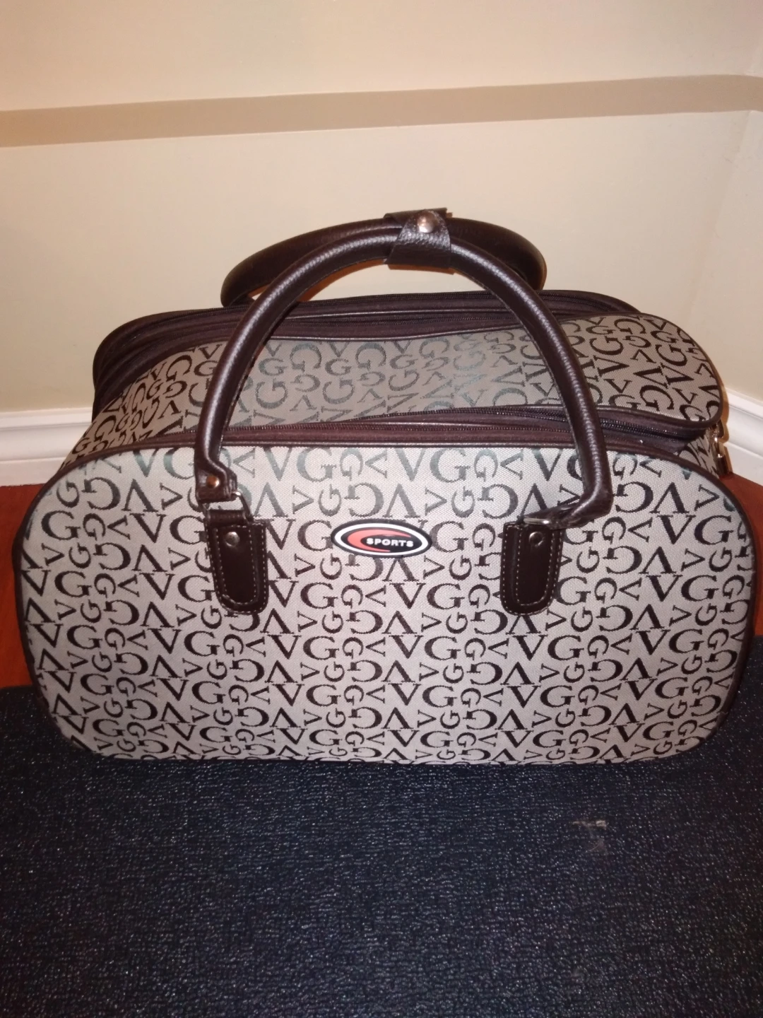 Travel bag with wheels and handle