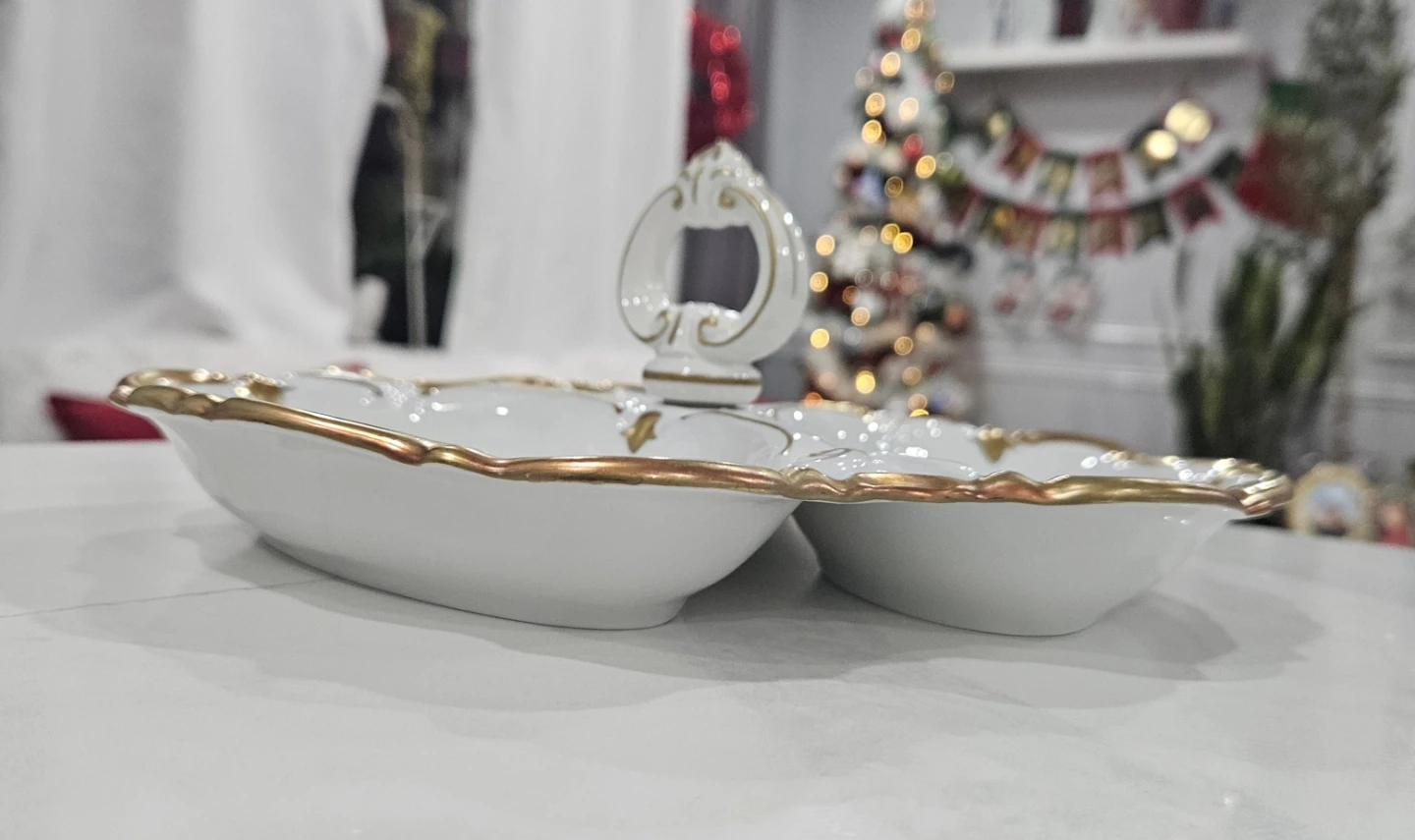 Reichenbach Fine China 3 section Floral serving dish - photo 2