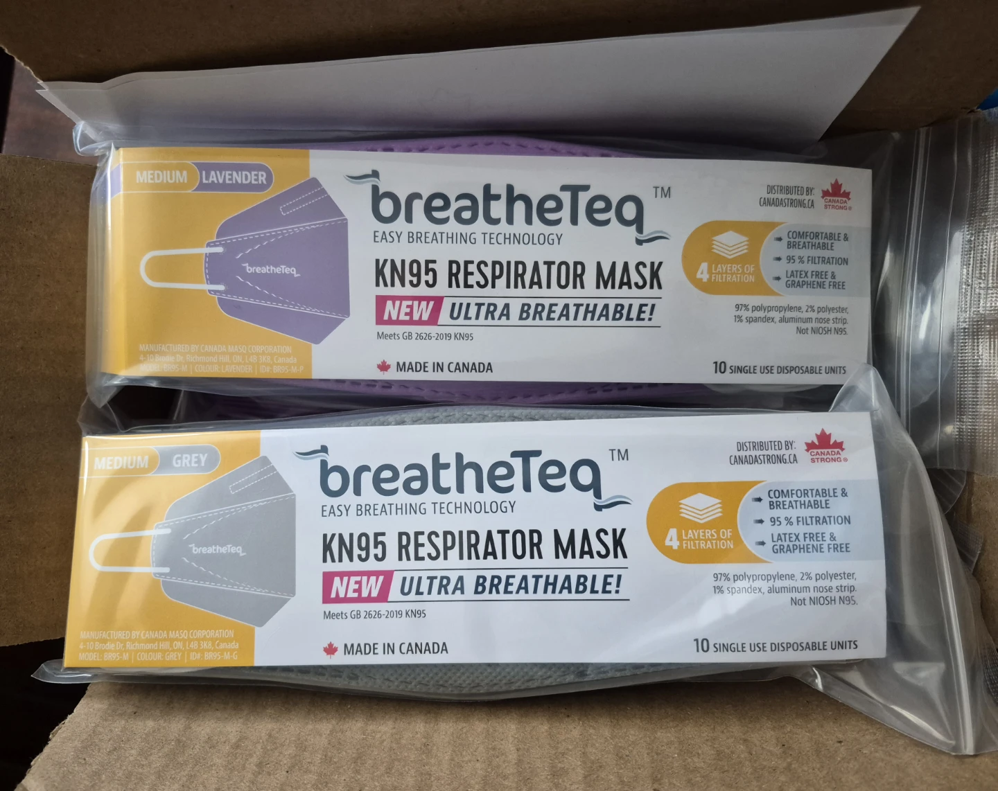 KN95 Masks, made in Canada
