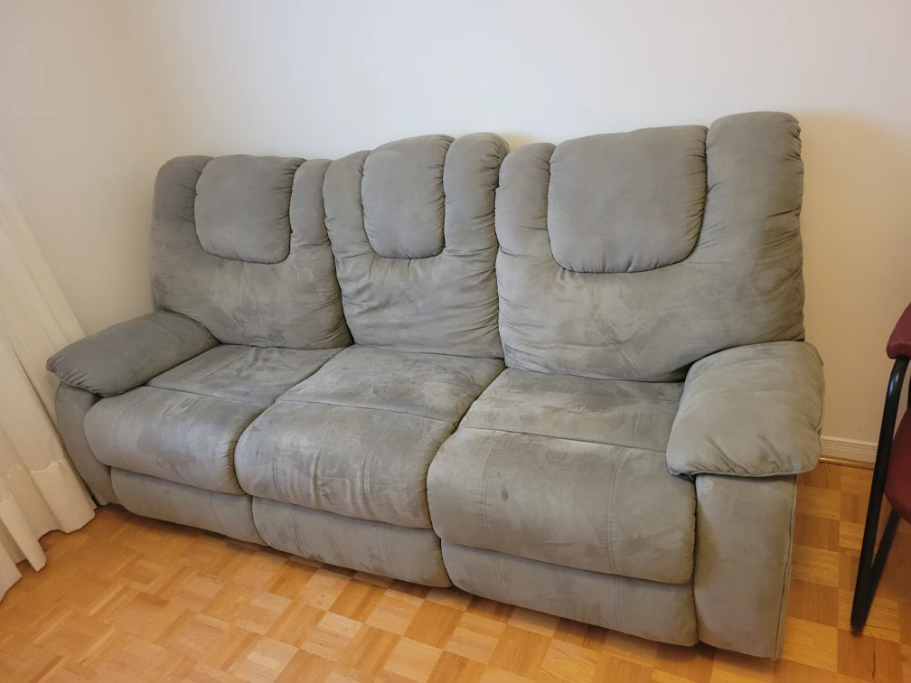 Grey Reclining Loveseat & Sofa Set - photo 2