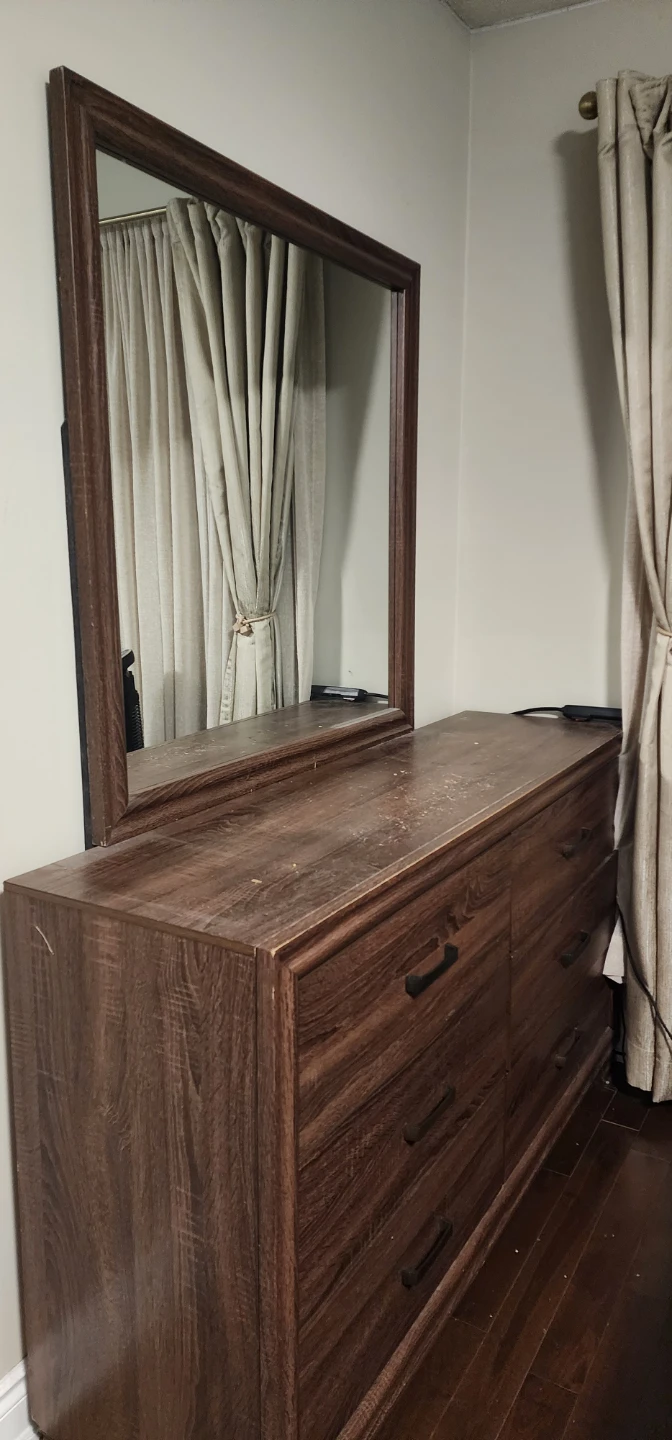 Wood Dresser with Mirror - photo 2
