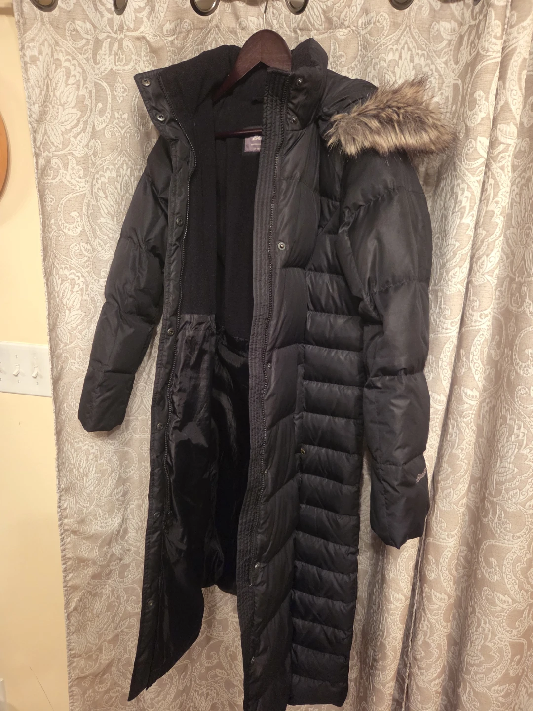 Eddie Bauer Black Down Parka Coat - S