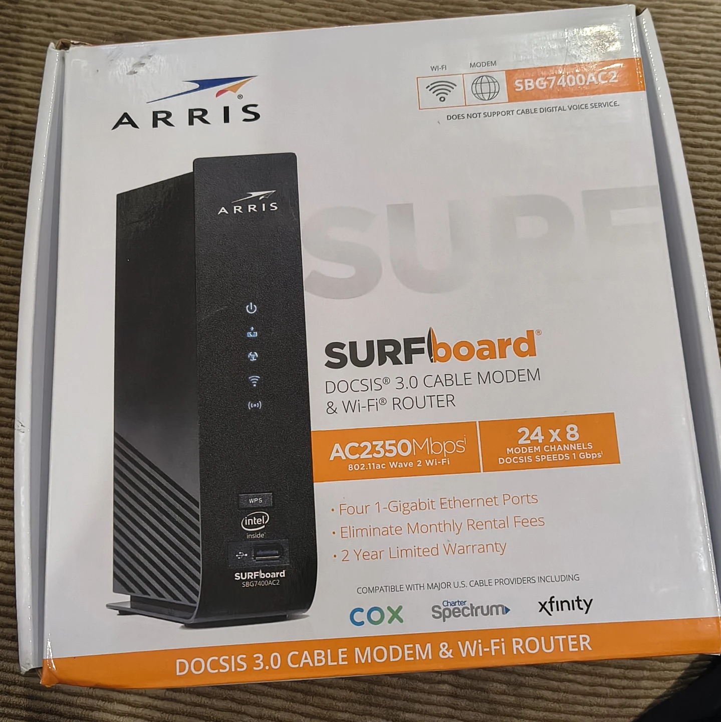 Arris SURFboard SBG7400AC2 DOCSIS 3.0 Modem & Wi-Fi Router