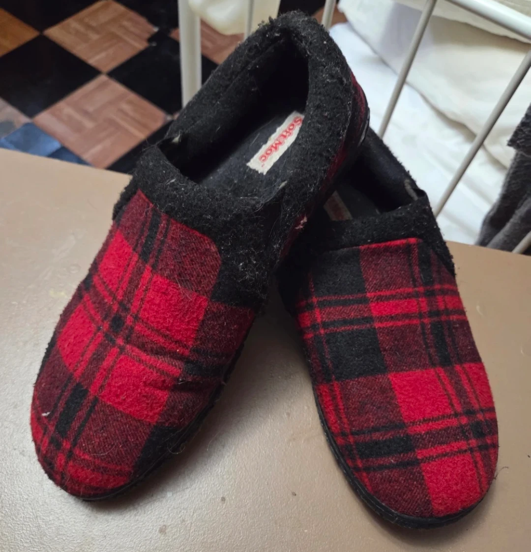 Soft Moc Plaid Slippers