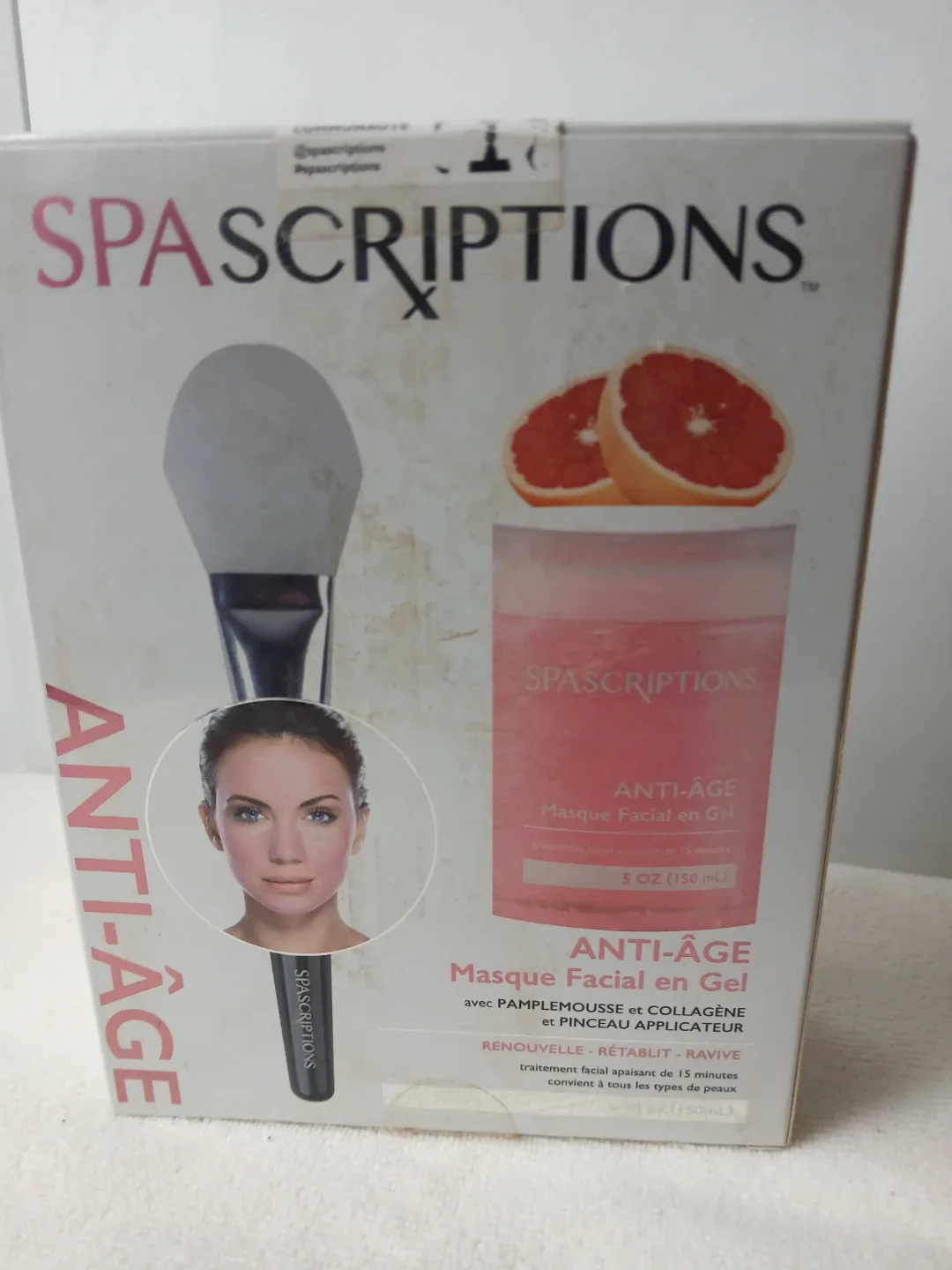 2 SpaScriptions Face Masks (Anti-Aging & Deep Cleansing). $8 EA. image indicator(5)