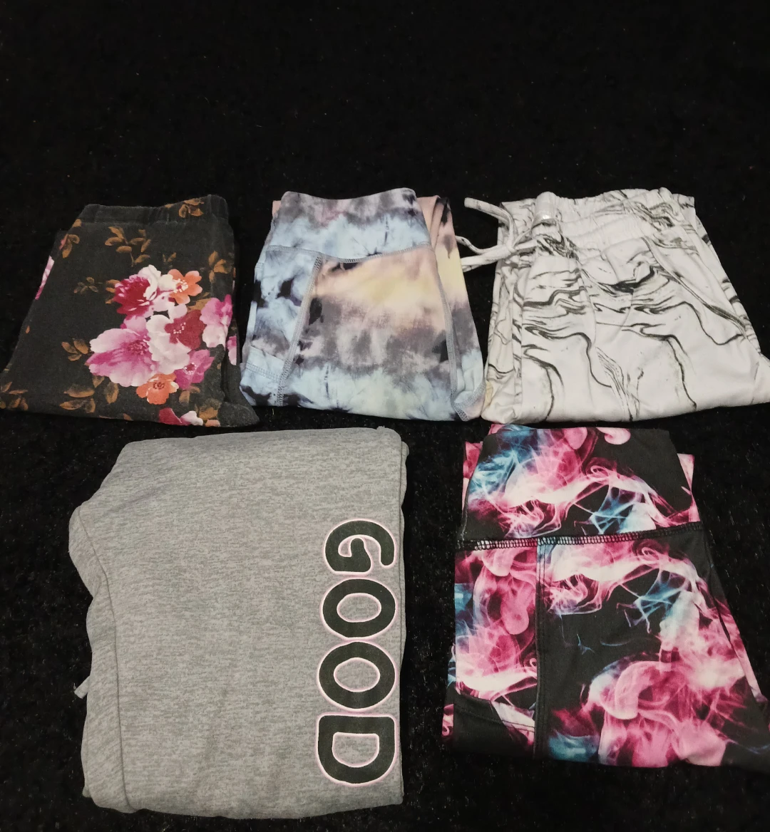 Bundle of 5 pants and leggings - assorted styles and sizes - photo 2