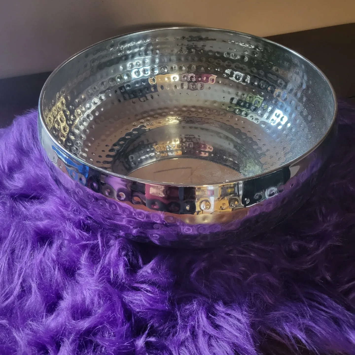 Hammered Metal Decorative Bowl