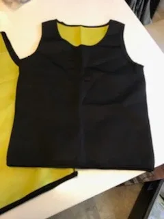 Workout Tank Top - Black & Yellow