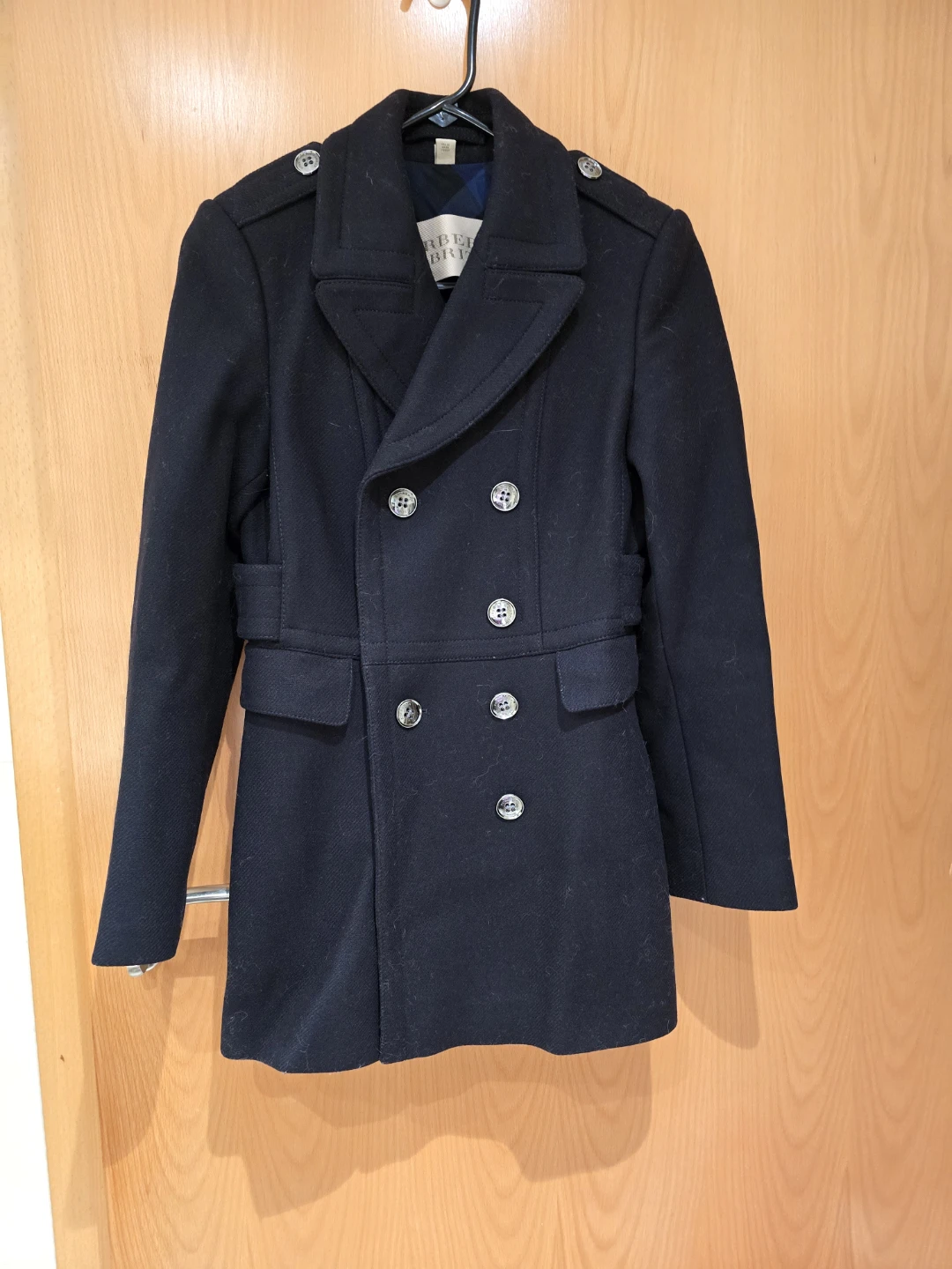 Burberry Brit Black Wool Blend Pea Coat - photo 3